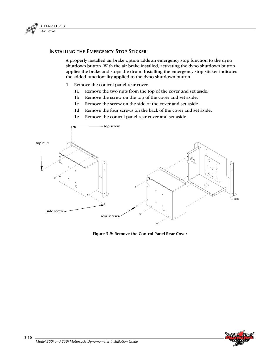 Installing the emergency stop sticker -10 | Dynojet 250i: Installation Guide User Manual | Page 76 / 184