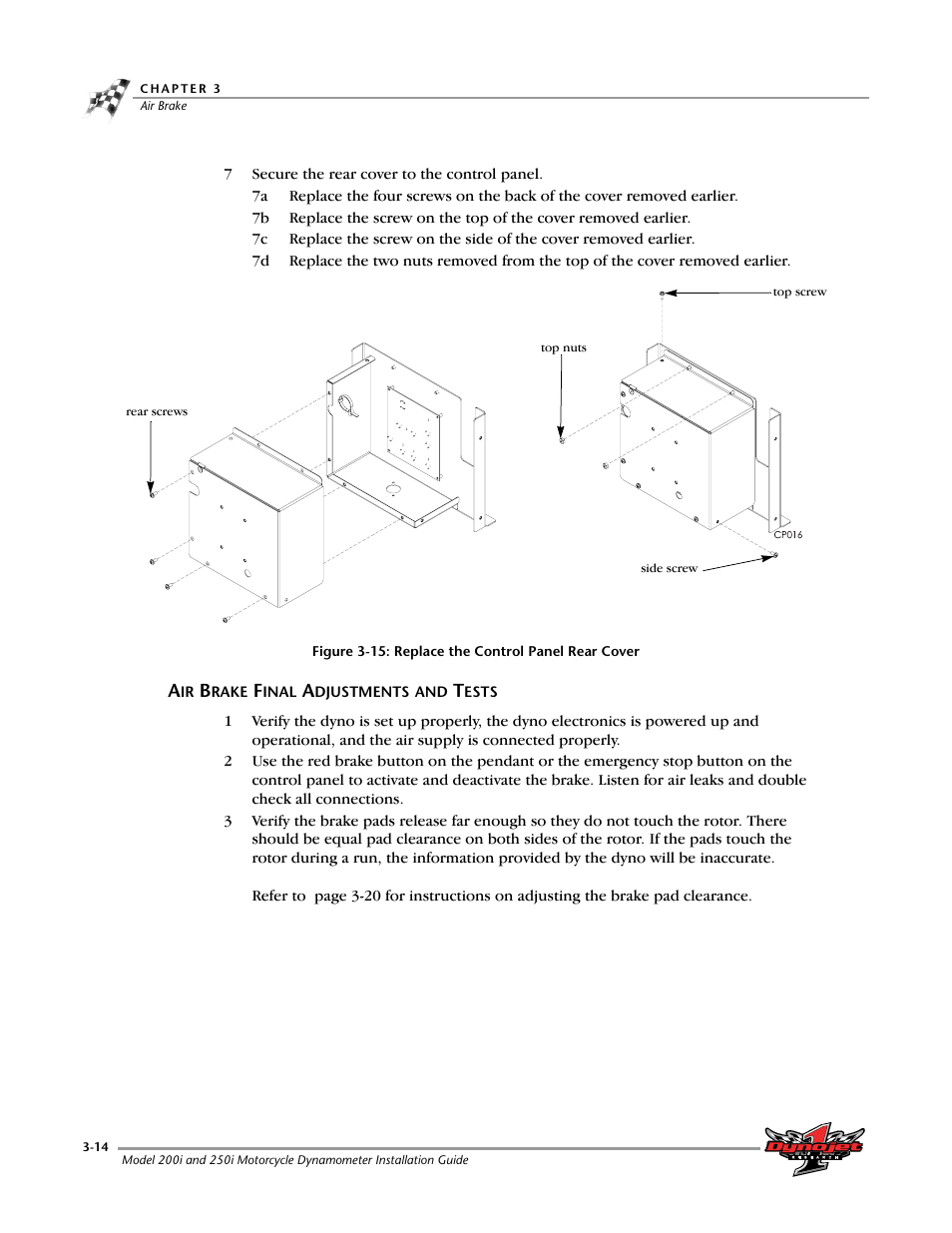 Air brake final adjustments and tests -14 | Dynojet 250i: Installation Guide User Manual | Page 80 / 184