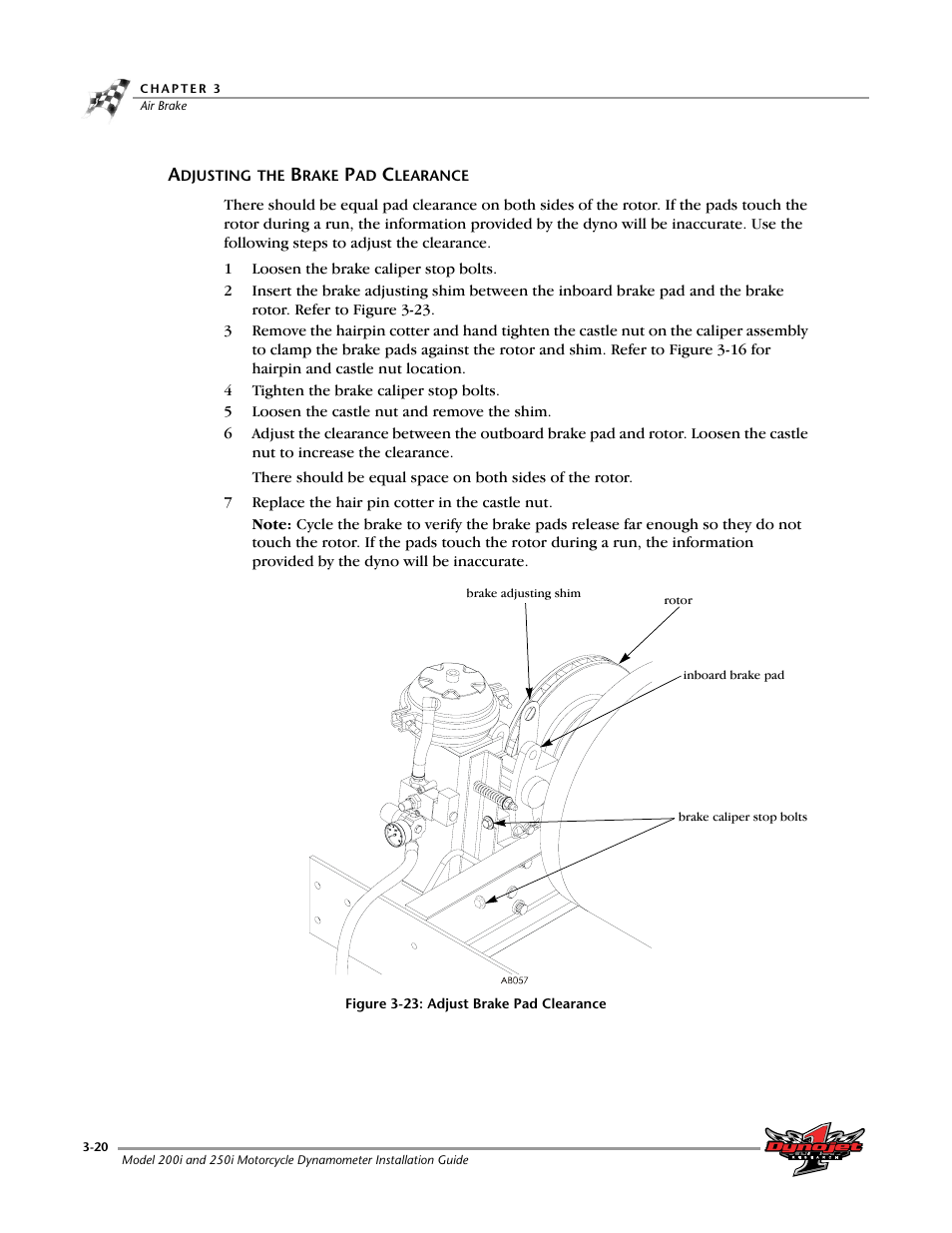 Adjusting the brake pad clearance -20 | Dynojet 250i: Installation Guide User Manual | Page 86 / 184