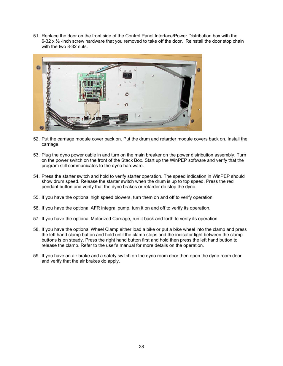 Dynojet 250i: Control Panel Interface Upgrade (S/N 201xxxx) User Manual | Page 30 / 31