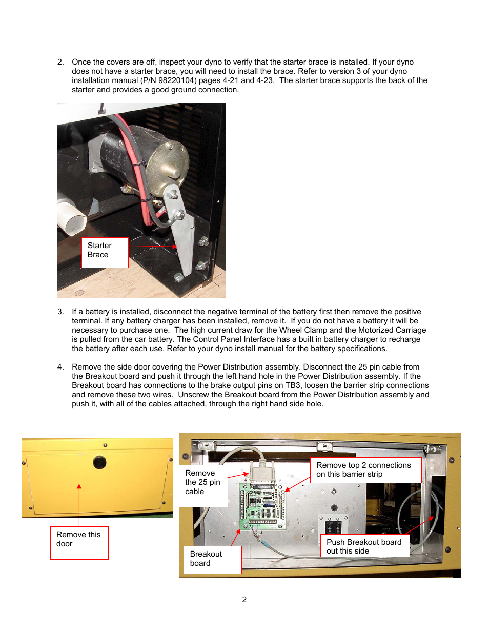 Dynojet 250i: Control Panel Interface Upgrade (S/N 201xxxx) User Manual | Page 4 / 31