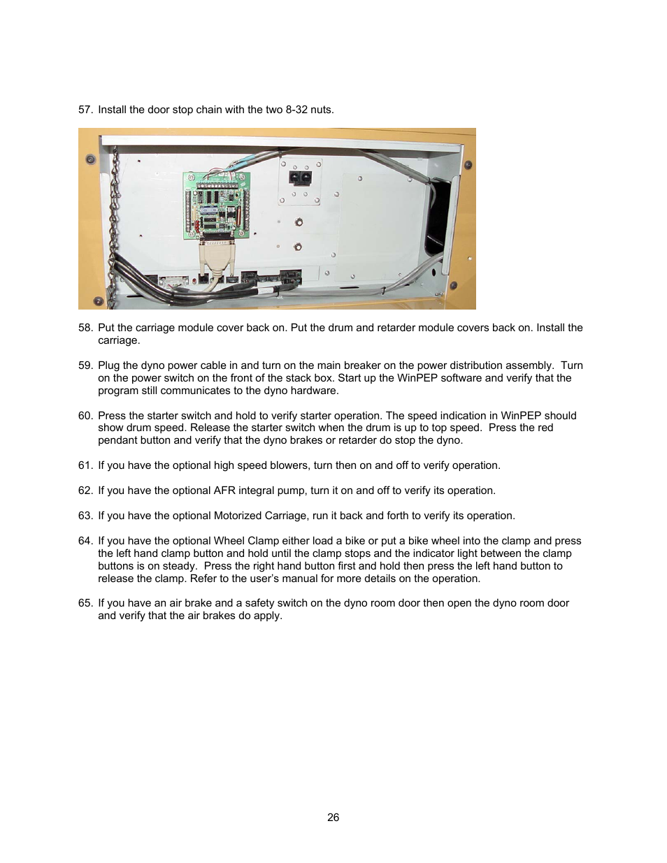 Dynojet 250i: Control Panel Interface Upgrade (S/N 202xxxx) User Manual | Page 28 / 29