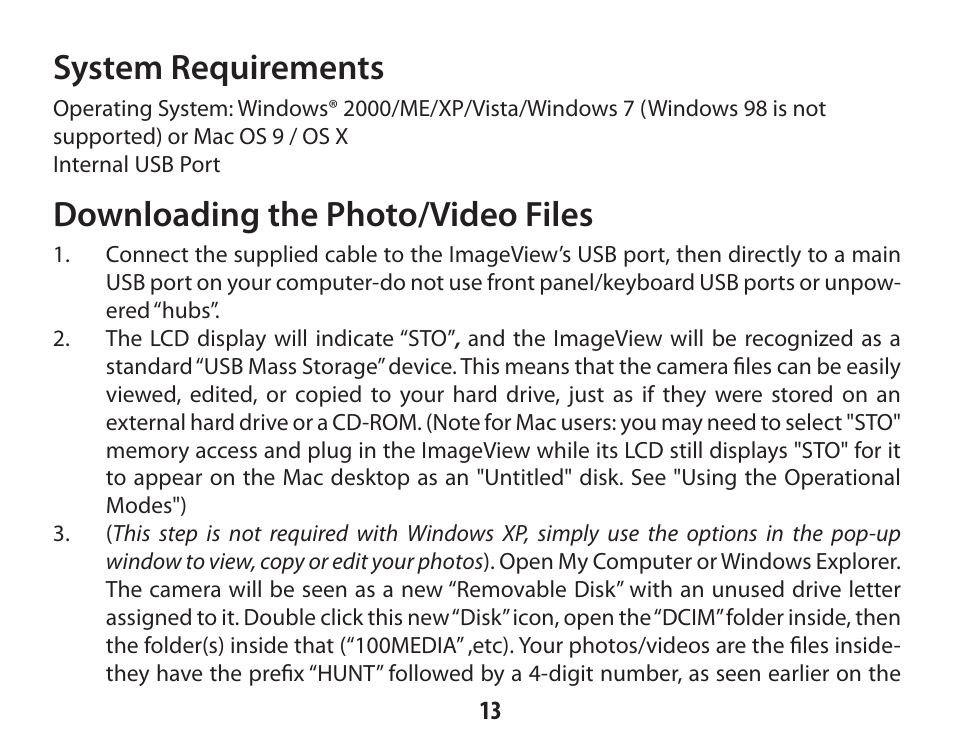 Bushnell IMAGE VIEW 118322 User Manual | Page 13 / 20