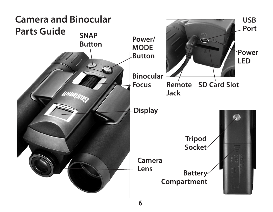 Camera and binocular parts guide | Bushnell IMAGE VIEW 118322 User Manual | Page 6 / 20