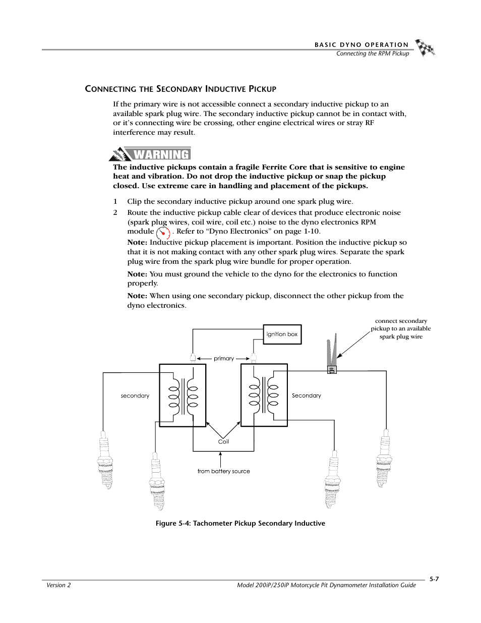 Connecting the secondary inductive pickup, Connecting the secondary inductive pickup -7 | Dynojet 250iP: Pit Installation Guide User Manual | Page 113 / 148