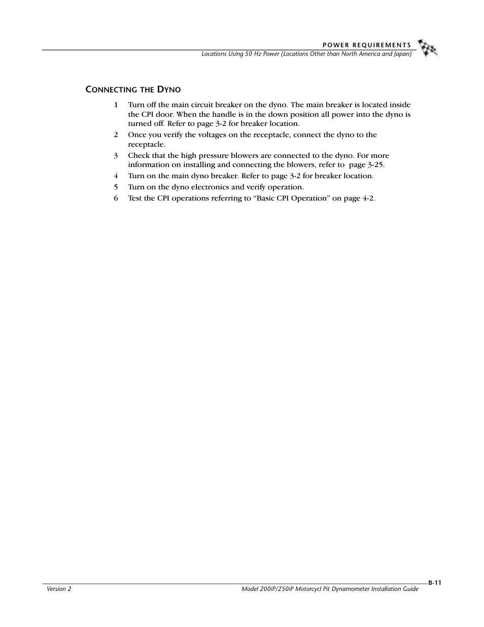 Connecting the dyno | Dynojet 250iP: Pit Installation Guide User Manual | Page 133 / 148
