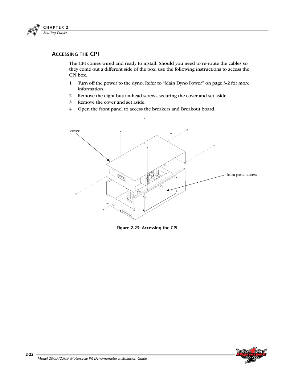 Accessing the cpi, Accessing the cpi -22 | Dynojet 250iP: Pit Installation Guide User Manual | Page 42 / 148