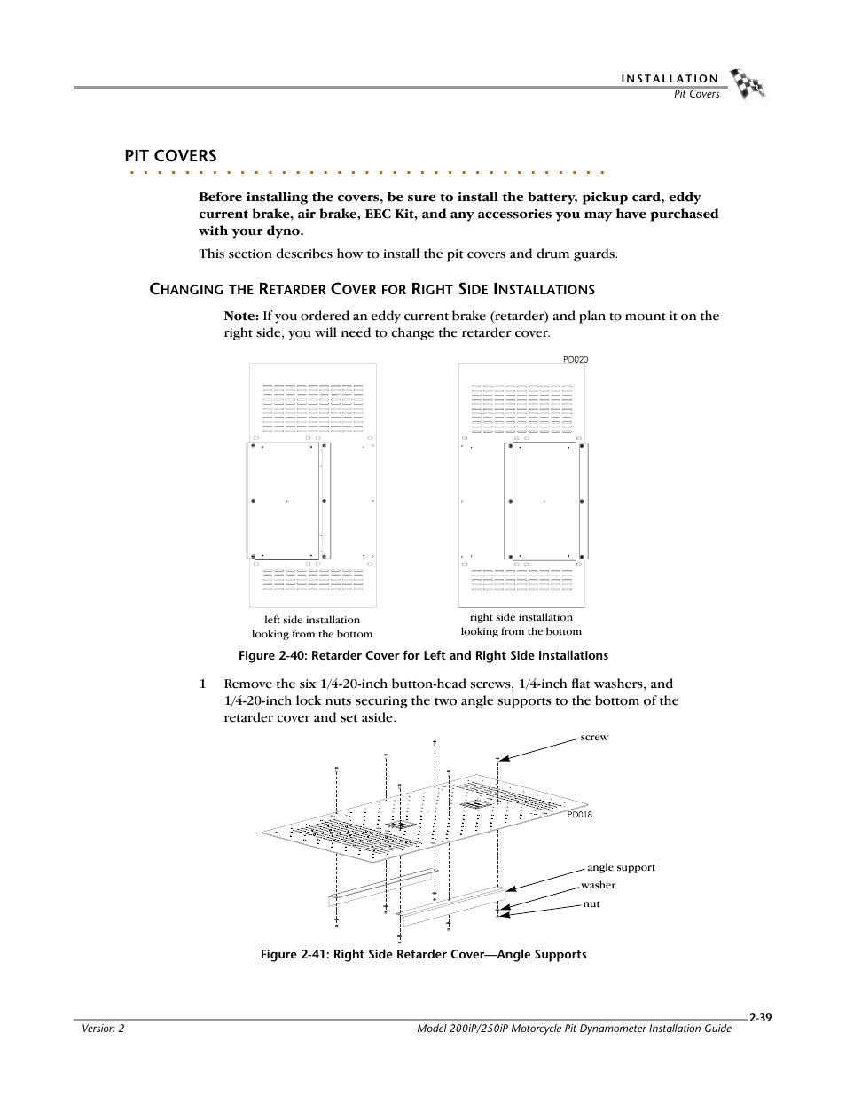 Pit covers | Dynojet 250iP: Pit Installation Guide User Manual | Page 59 / 148