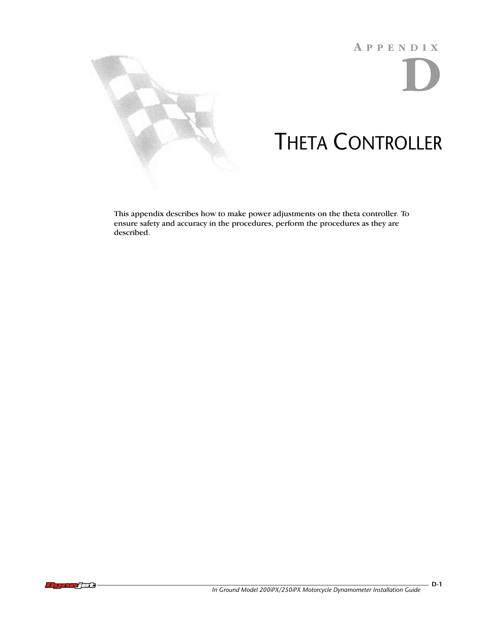 D - theta controller | Dynojet 250iPX: Installation Guide User Manual | Page 147 / 163