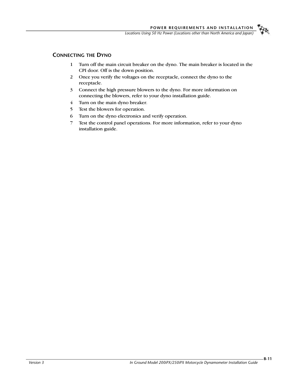 Connecting the dyno | Dynojet 250ix: Pit Installation Guide User Manual | Page 139 / 163