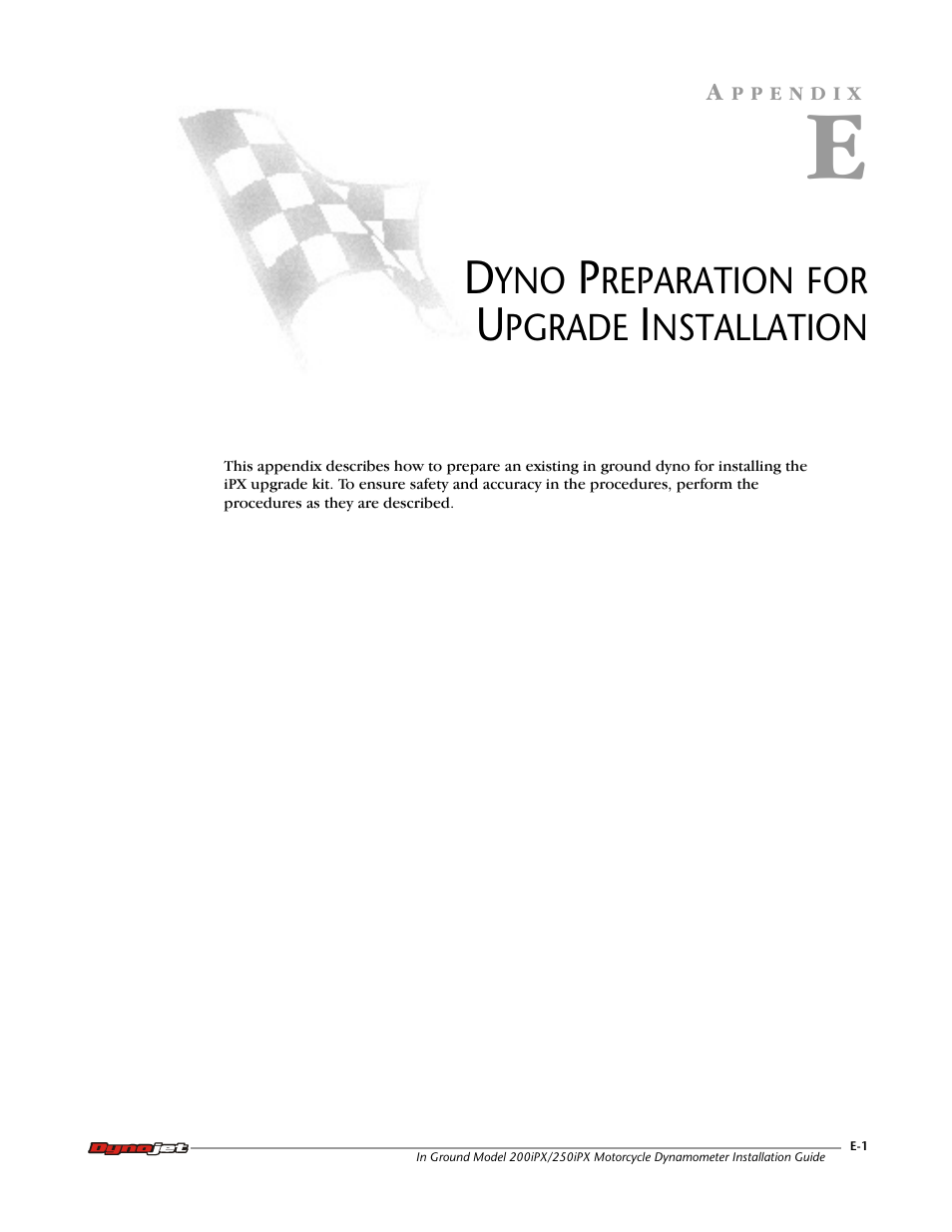 E - dyno preparation for upgrade installation | Dynojet 250ix: Pit Installation Guide User Manual | Page 151 / 163