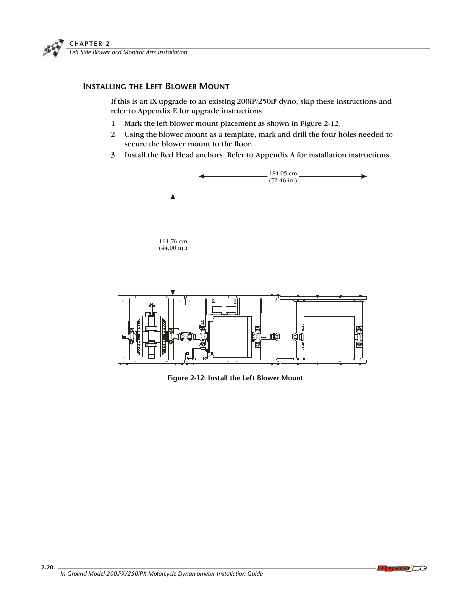 Installing the left blower mount | Dynojet 250ix: Pit Installation Guide User Manual | Page 42 / 163