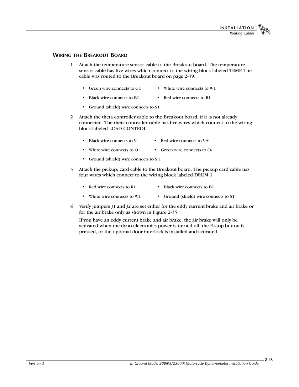 Wiring the breakout board | Dynojet 250ix: Pit Installation Guide User Manual | Page 65 / 163