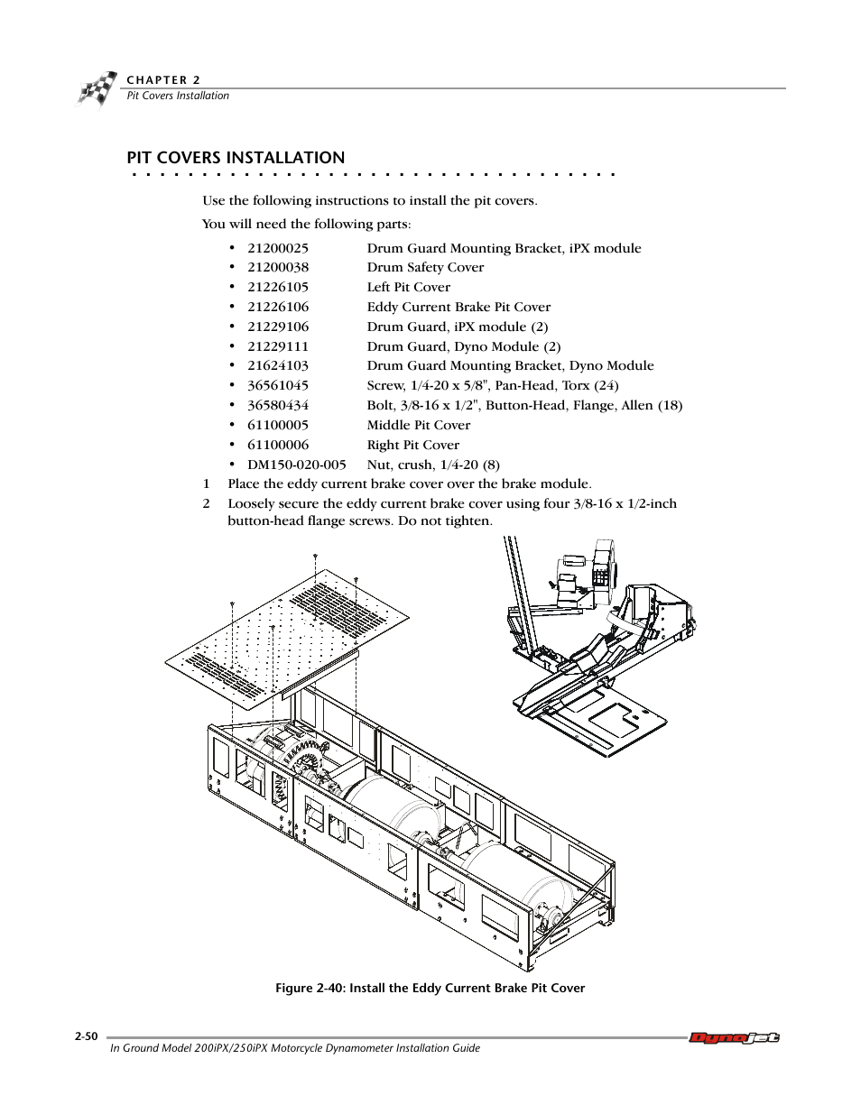 Pit covers installation | Dynojet 250ix: Pit Installation Guide User Manual | Page 72 / 163