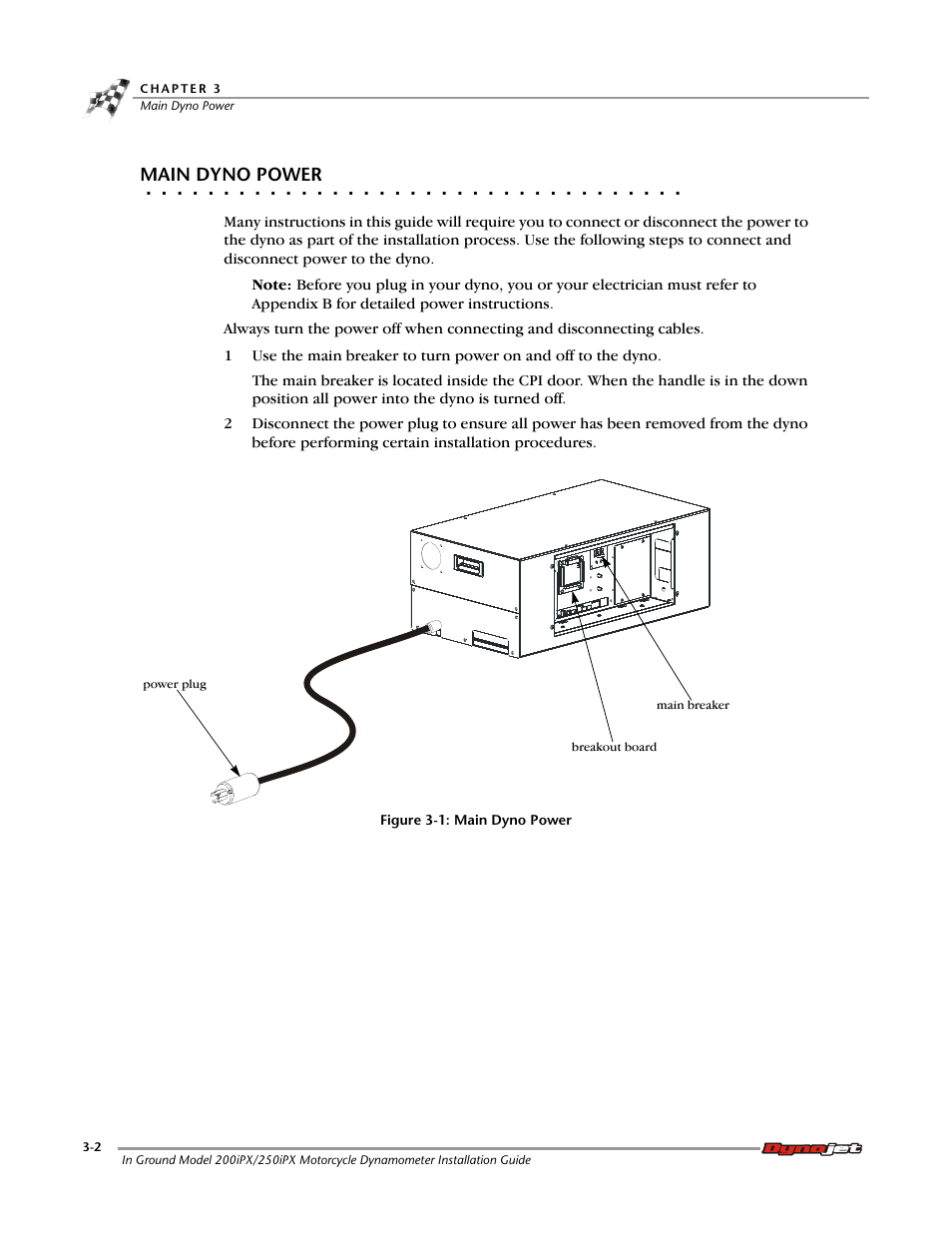 Main dyno power | Dynojet 250ix: Pit Installation Guide User Manual | Page 84 / 163