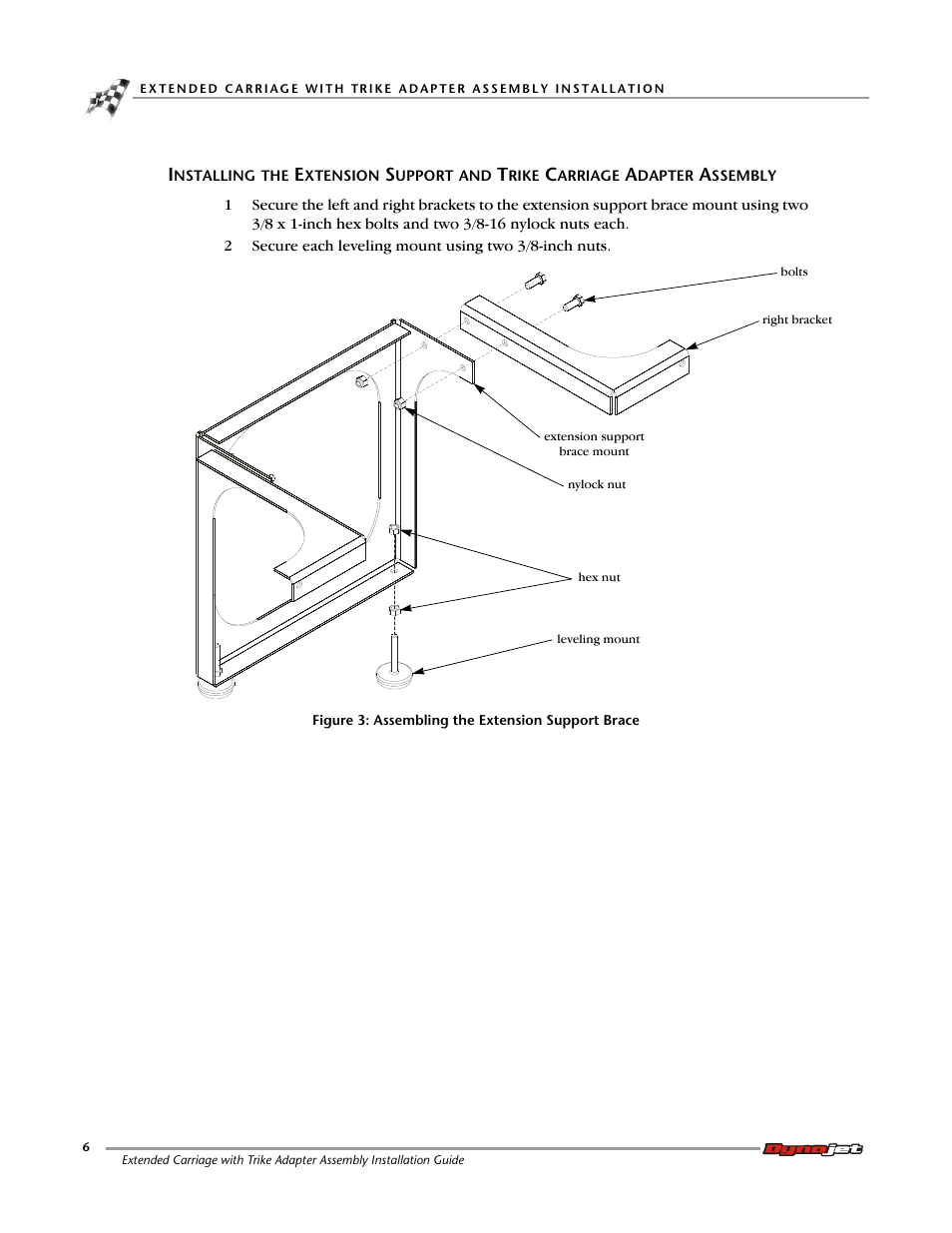 Dynojet 250ix: Extended Carriage and Trike Adapter Assembly User Manual | Page 10 / 15