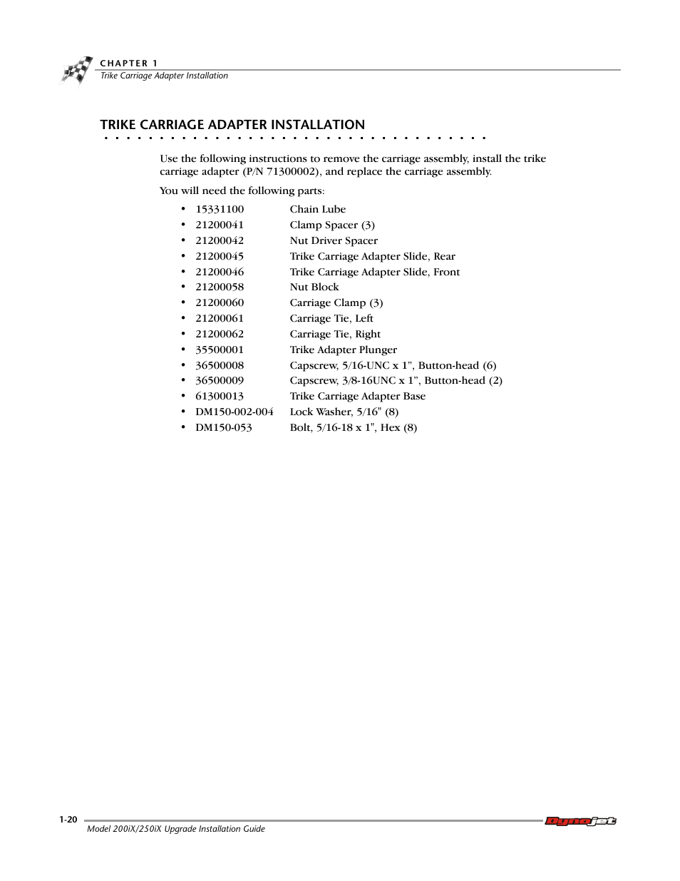 Trike carriage adapter installation | Dynojet 250iX: Upgrade Installation Guide User Manual | Page 28 / 56