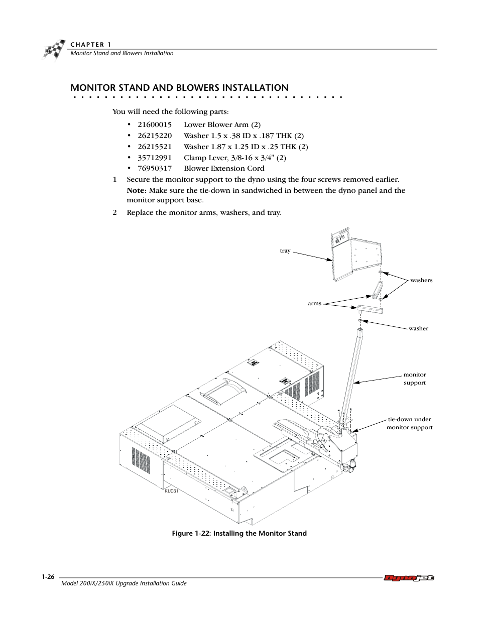 Monitor stand and blowers installation | Dynojet 250iX: Upgrade Installation Guide User Manual | Page 34 / 56