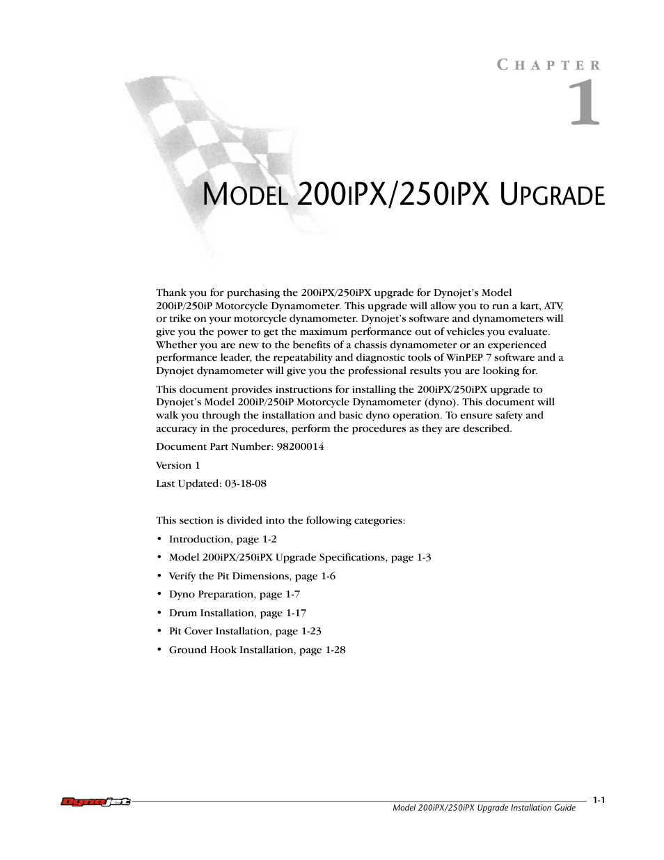 1 - model 200ipx/250ipx upgrade, Px/250, Px u | Dynojet 250iPX: Installation Guide User Manual | Page 9 / 52