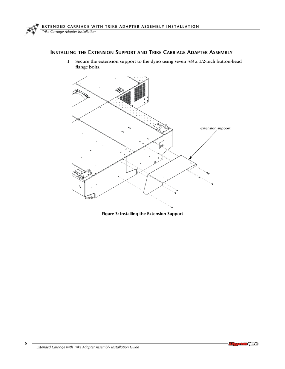 Dynojet 250ix: Extended Carriage with Trike Adapter Assembly User Manual | Page 10 / 13