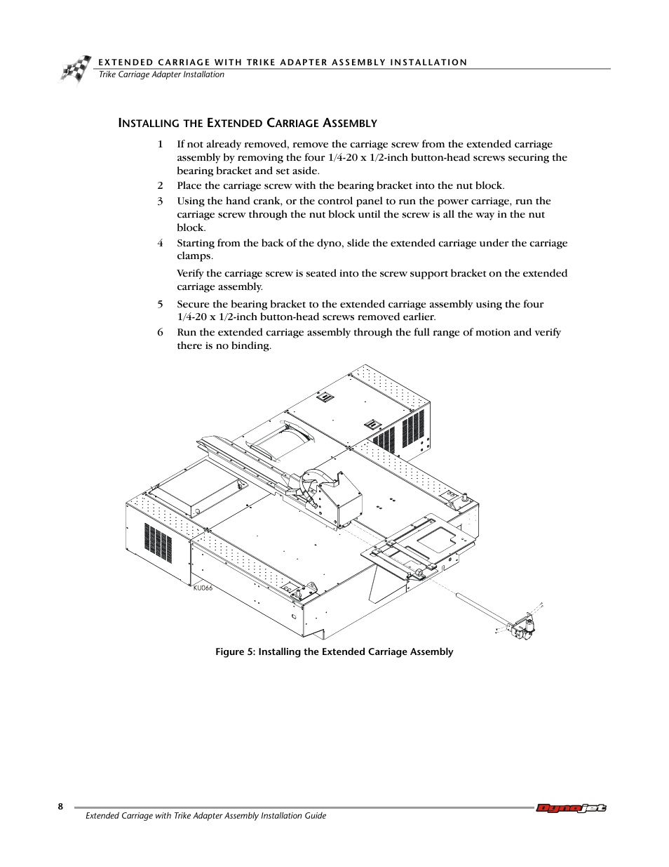 Dynojet 250ix: Extended Carriage with Trike Adapter Assembly User Manual | Page 12 / 13
