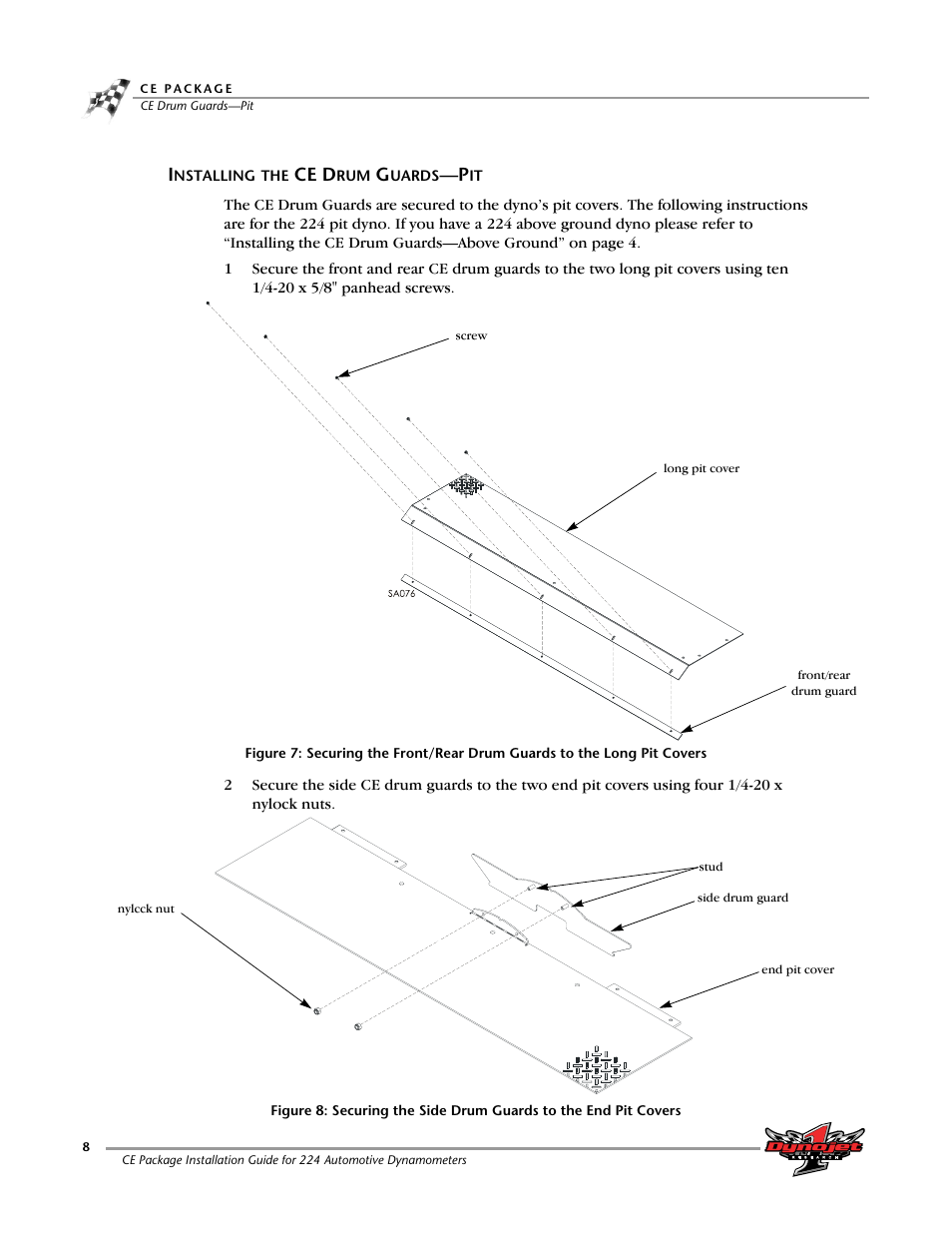 Installing the ce drum guards-pit, Installing the ce drum guards—pit | Dynojet 224: CE Package User Manual | Page 12 / 17