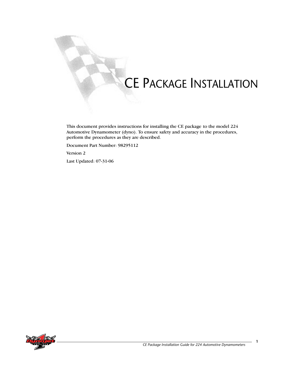 Ce package installation, Ce p | Dynojet 224: CE Package User Manual | Page 5 / 17