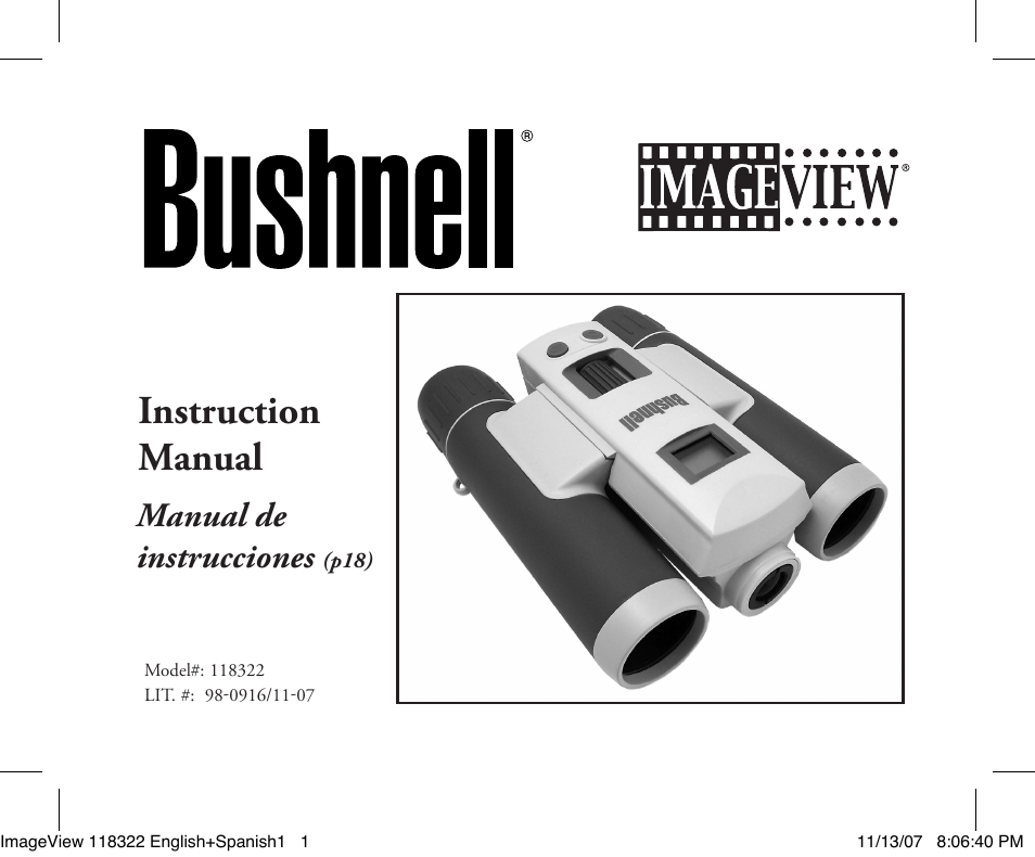 Bushnell 118322 User Manual | 34 pages