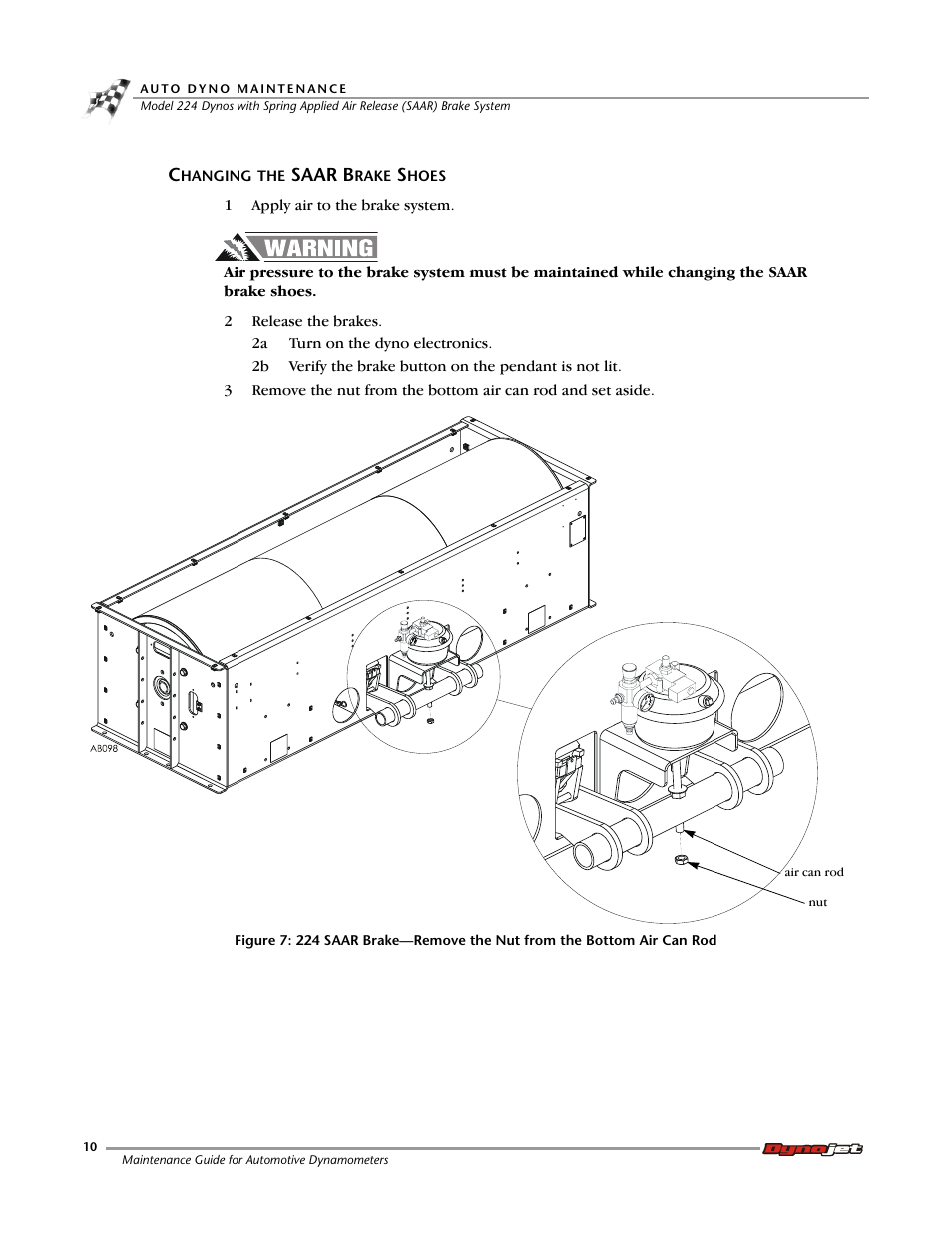 Changing the saar brake shoes | Dynojet 248: Maintenance Guide User Manual | Page 14 / 35