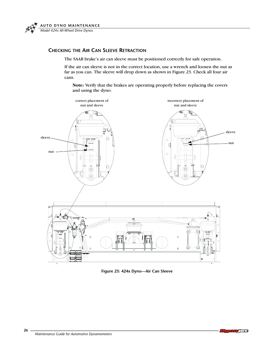 Checking the air can sleeve retraction, To “checking the air can sleeve | Dynojet 248: Maintenance Guide User Manual | Page 30 / 35