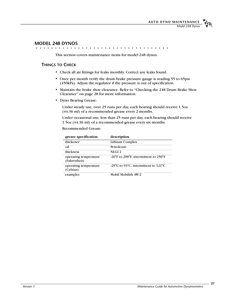 Model 248 dynos, Things to check | Dynojet 248: Maintenance Guide User Manual | Page 31 / 35