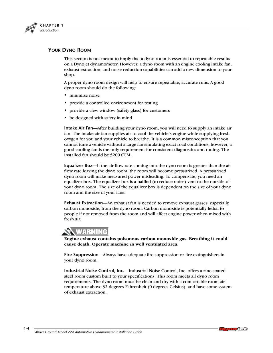 Your dyno room | Dynojet 224x: Installation Guide User Manual | Page 14 / 78