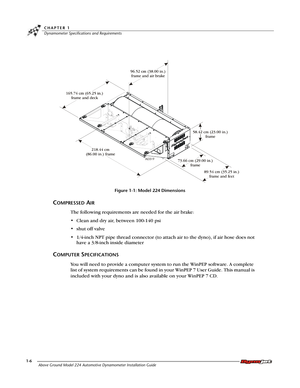 Compressed air, Computer specifications | Dynojet 224x: Installation Guide User Manual | Page 16 / 78