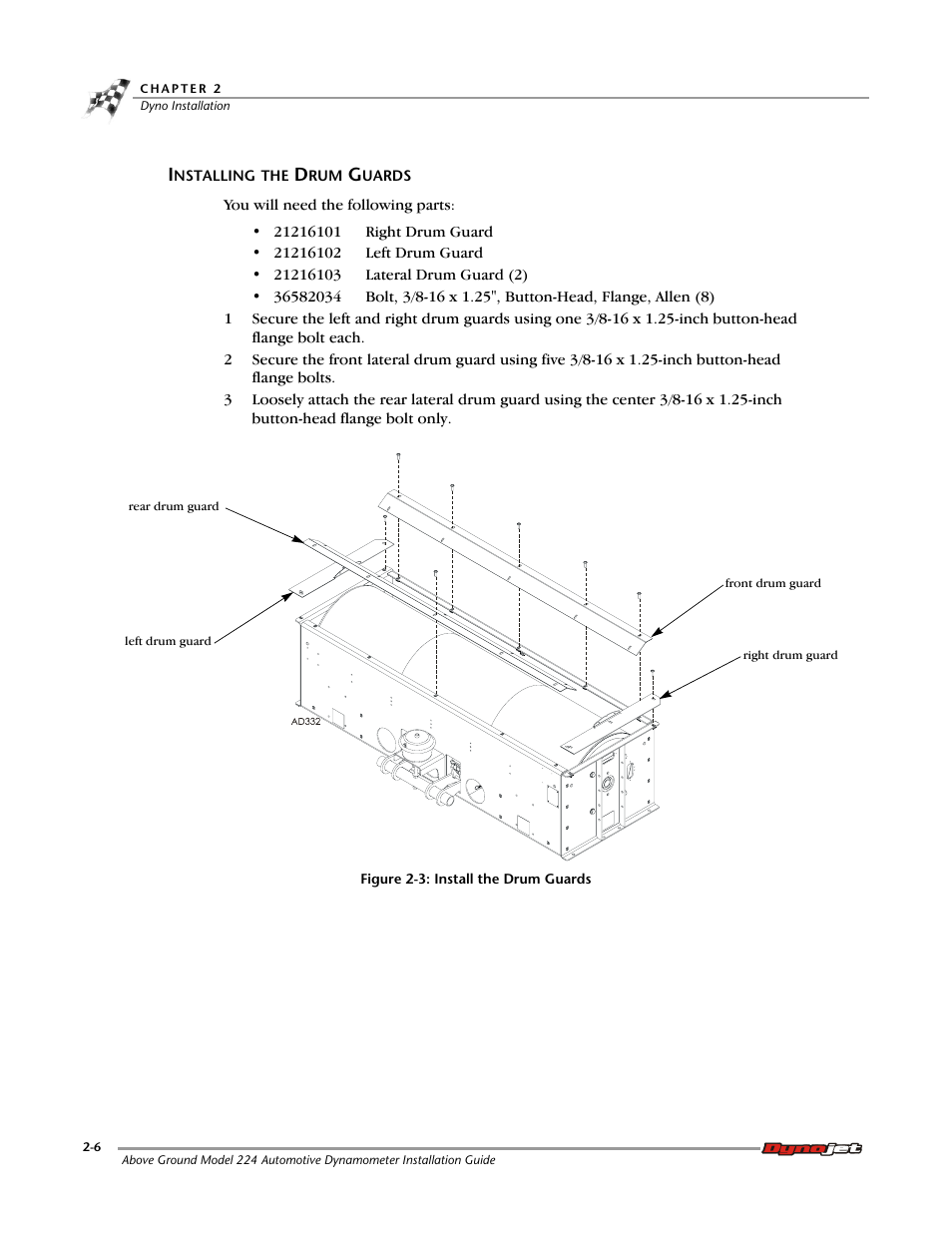 Installing the drum guards | Dynojet 224x: Installation Guide User Manual | Page 26 / 78