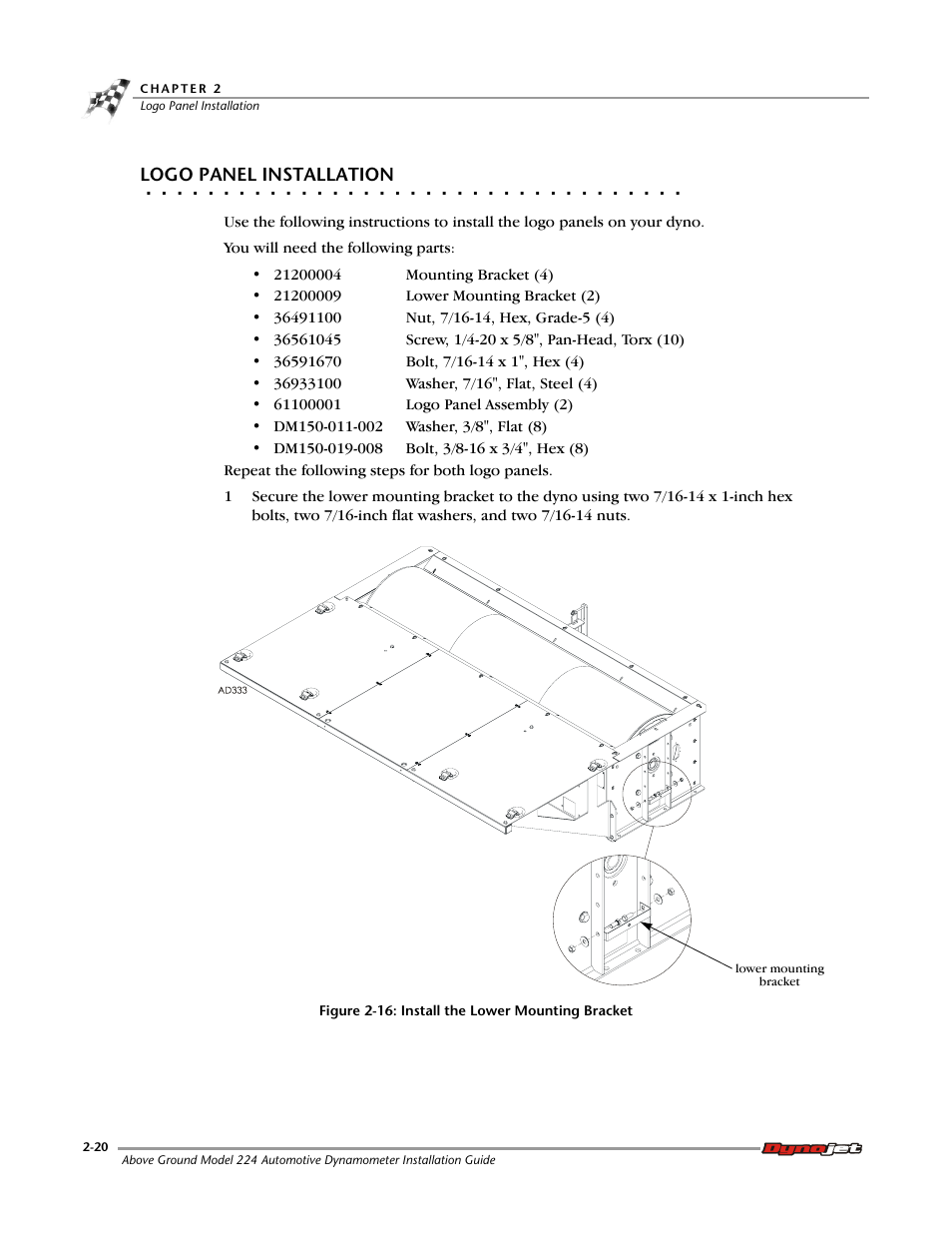 Logo panel installation | Dynojet 224x: Installation Guide User Manual | Page 40 / 78