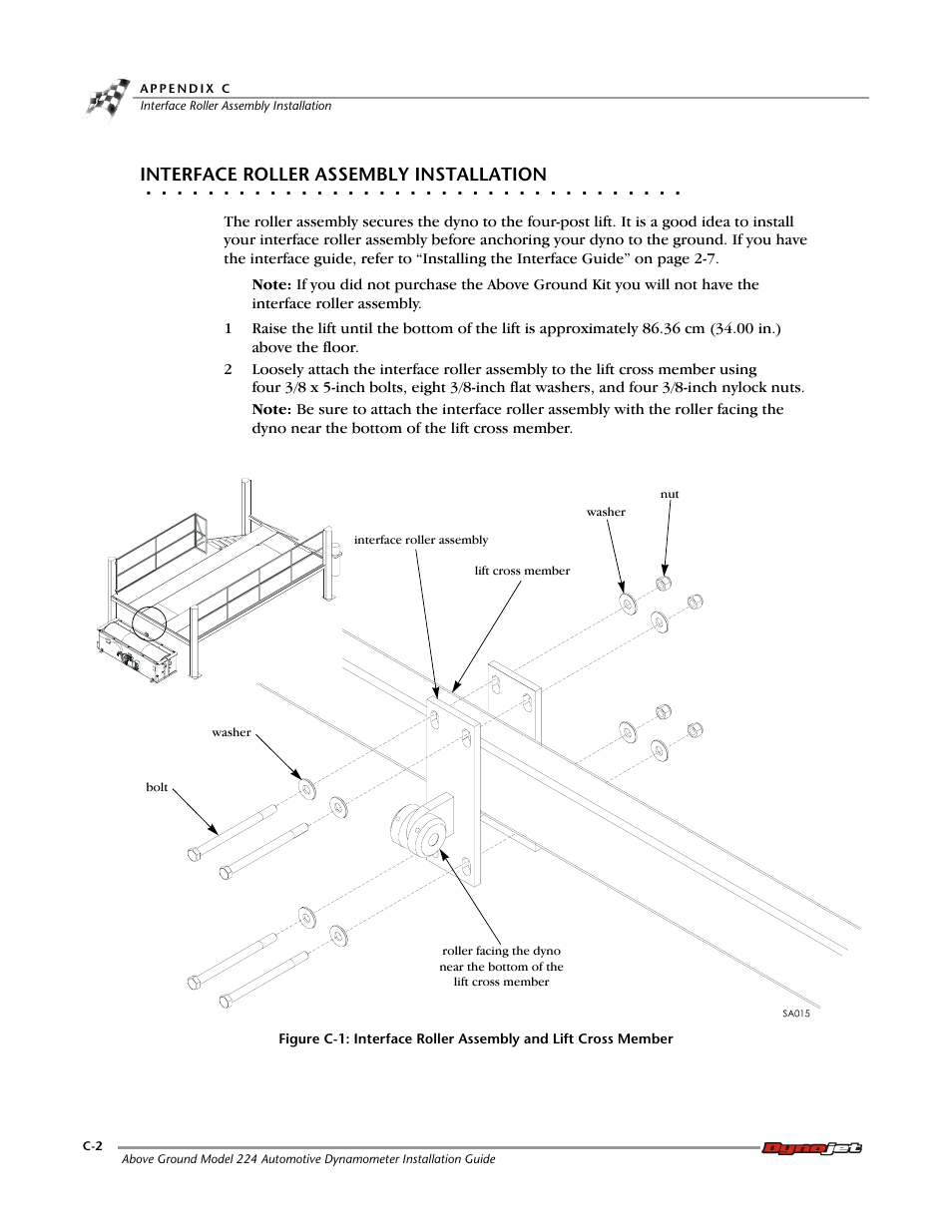 Interface roller assembly installation | Dynojet 224x: Installation Guide User Manual | Page 70 / 78