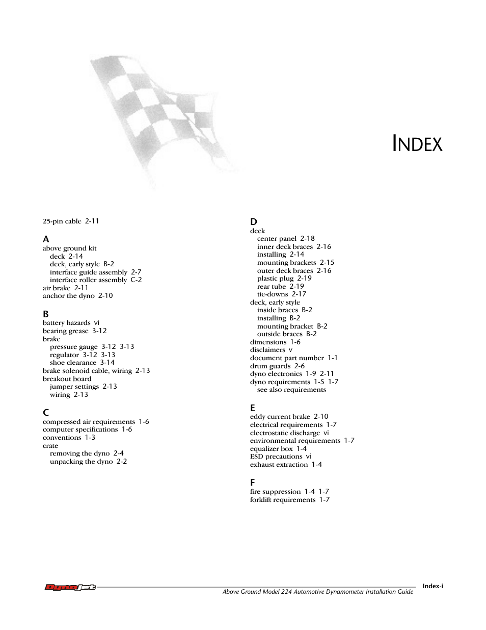 Index, Ndex | Dynojet 224x: Installation Guide User Manual | Page 77 / 78