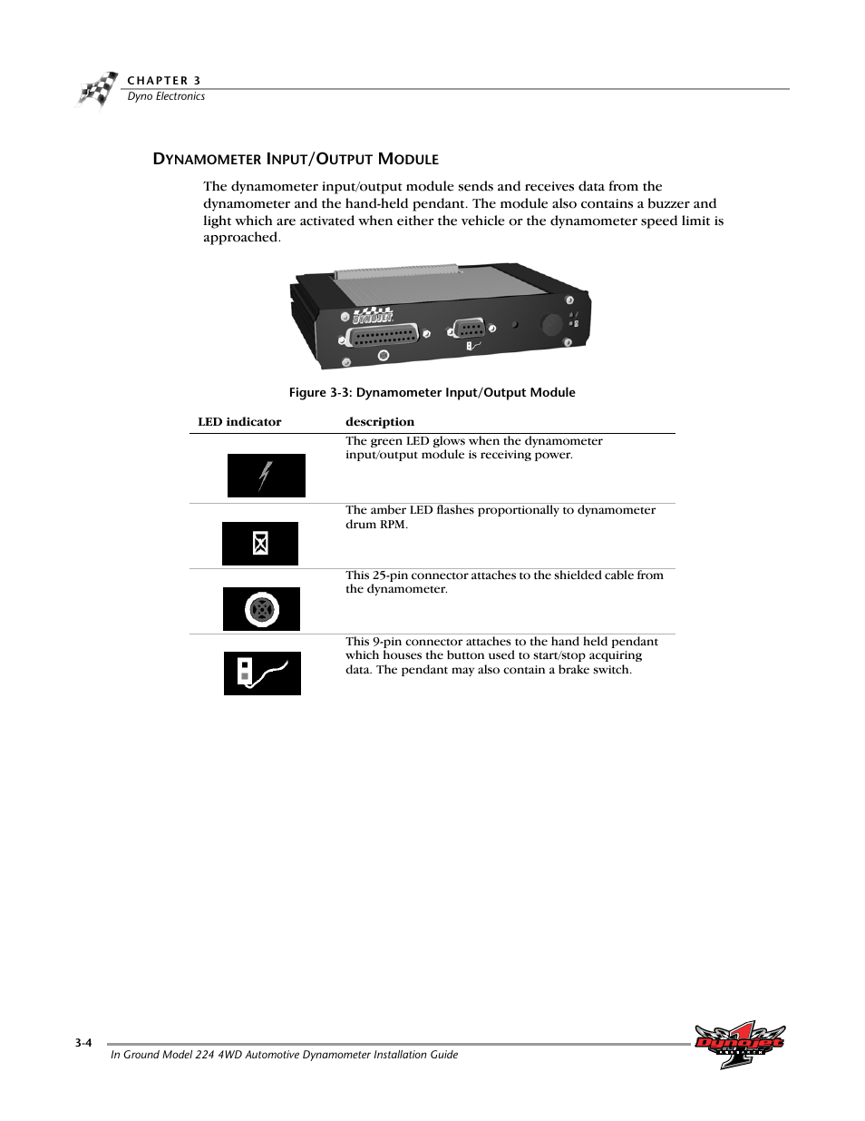 Dynamometer input/output module, Dynamometer input/output module -4 | Dynojet 224/4WD: Installation Guide User Manual | Page 52 / 77