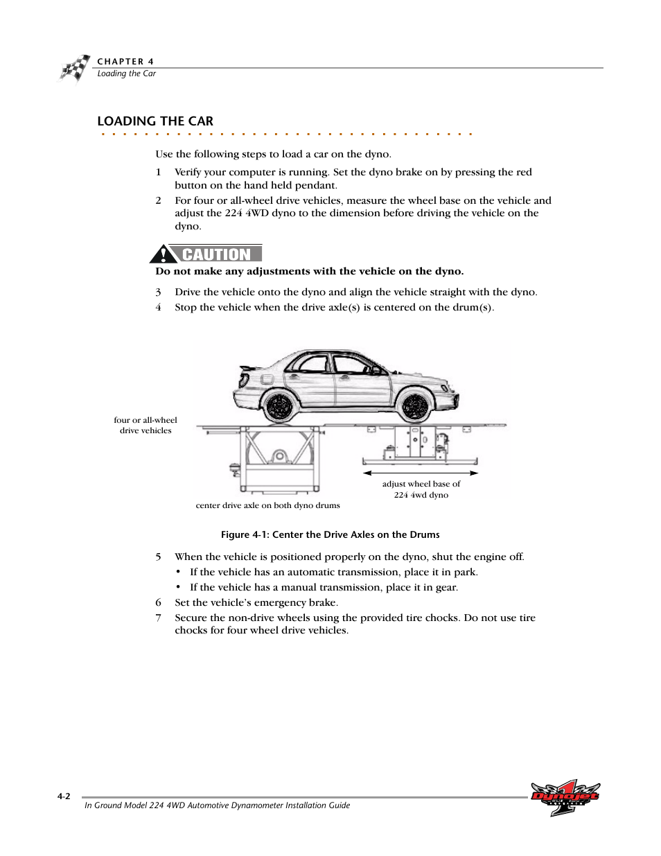 Loading the car | Dynojet 224/4WD: Installation Guide User Manual | Page 56 / 77