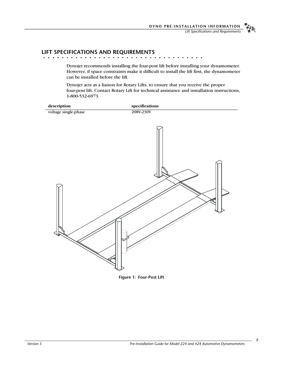 Lift specifications and requirements | Dynojet 424xlc2: Pre-Installation Guide User Manual | Page 15 / 63