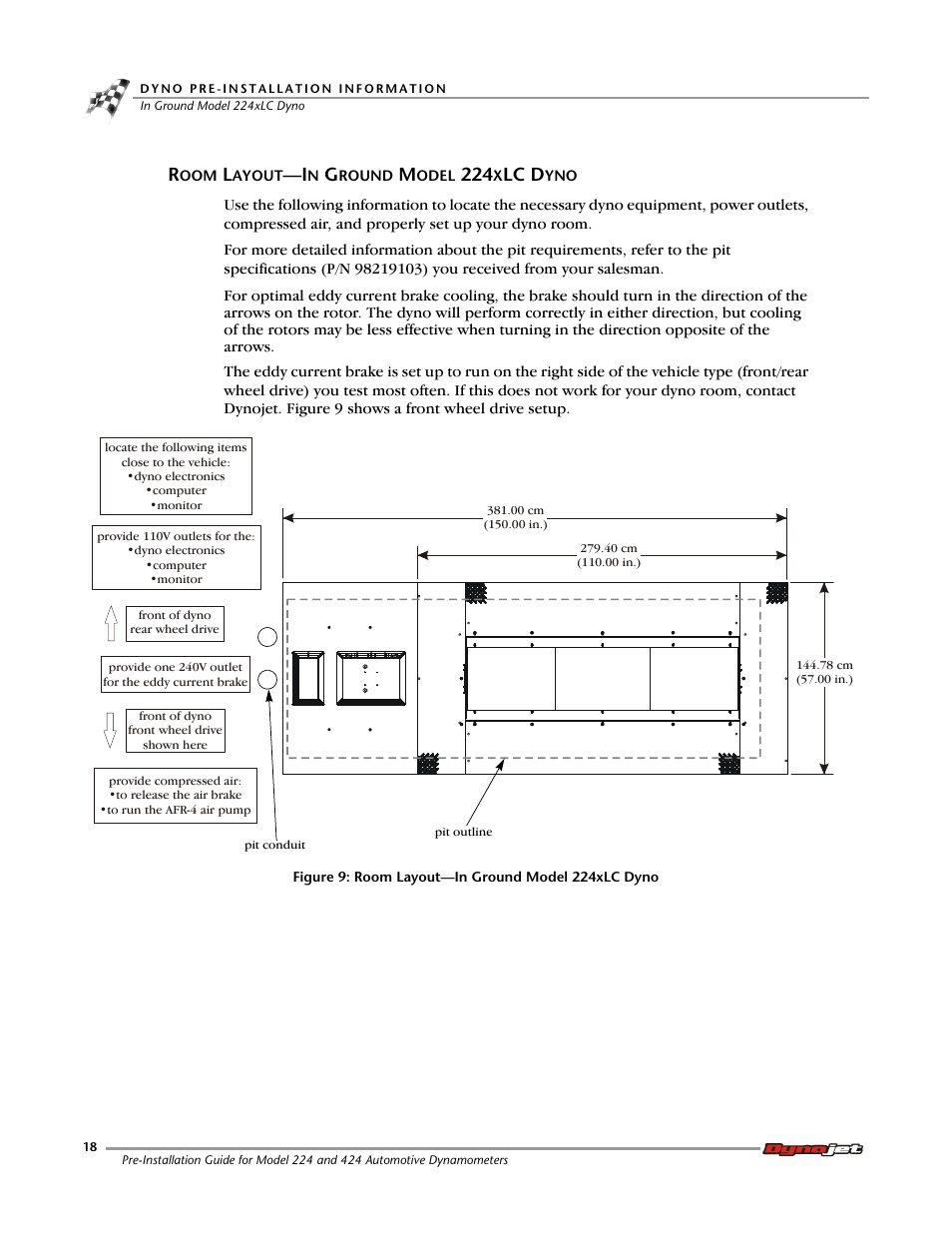 Room layout-in ground model 224xlc dyno, Lc d | Dynojet 424xlc2: Pre-Installation Guide User Manual | Page 26 / 63