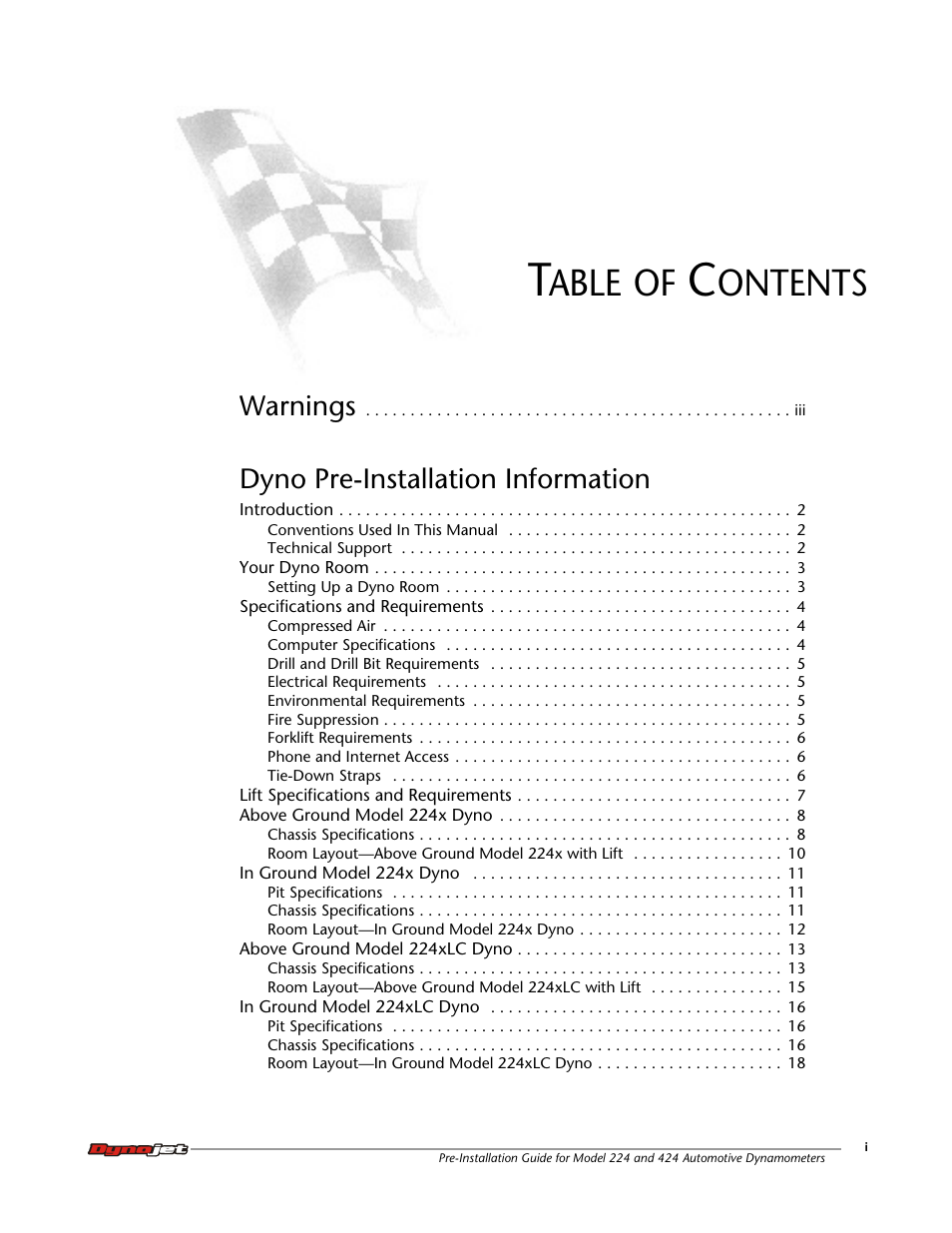 Dynojet 424xlc2: Pre-Installation Guide User Manual | Page 3 / 63