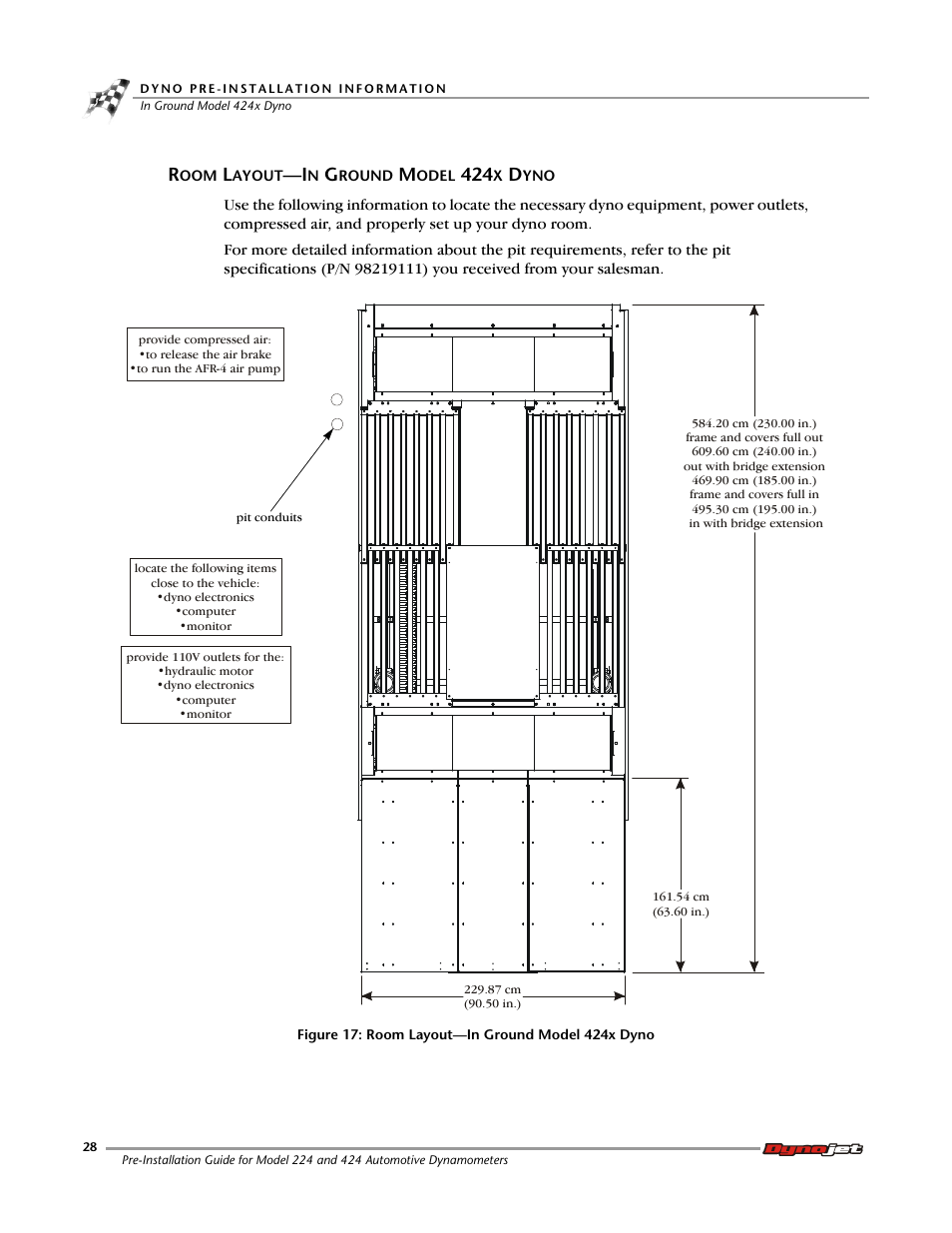 Room layout-in ground model 424x dyno | Dynojet 424xlc2: Pre-Installation Guide User Manual | Page 36 / 63