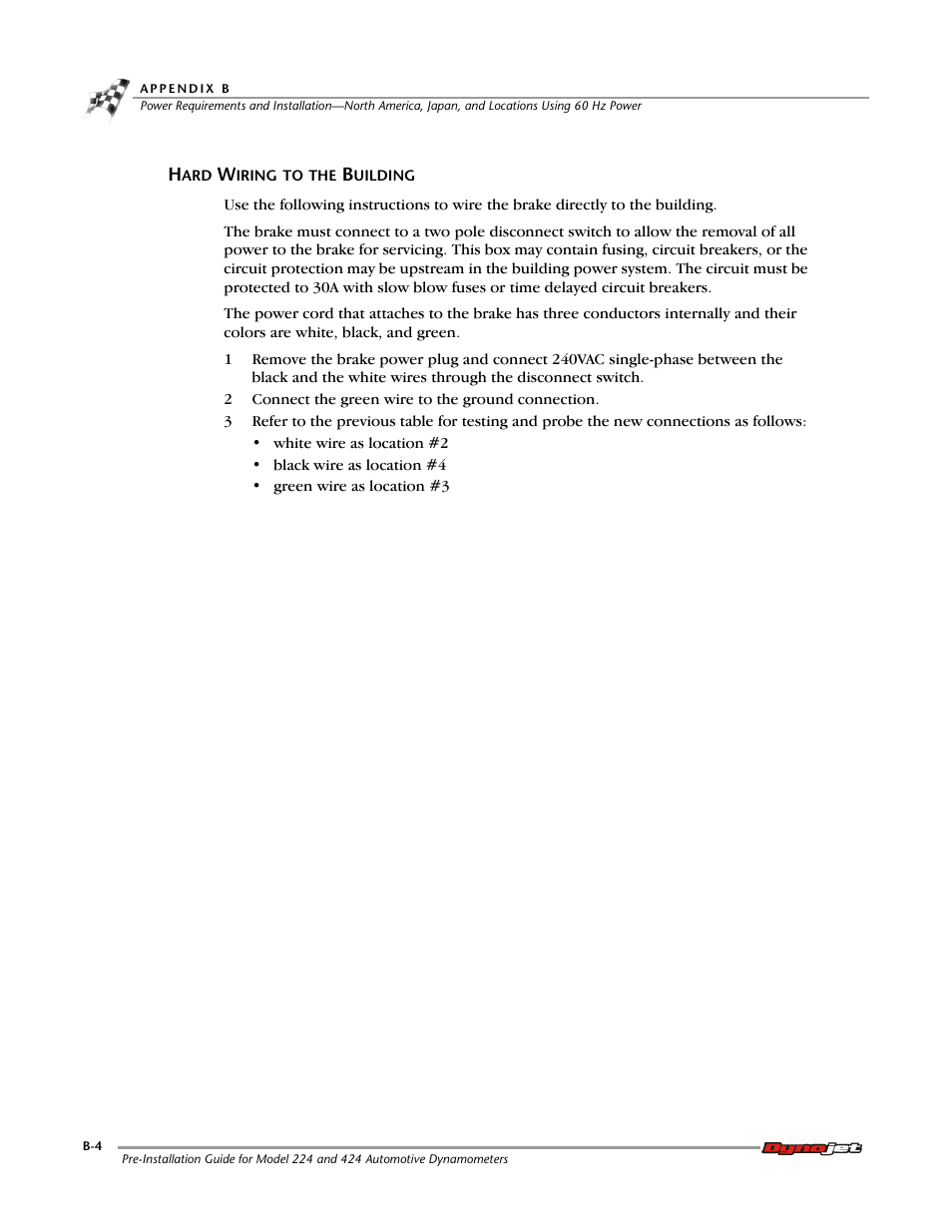 Hard wiring to the building | Dynojet 424xlc2: Pre-Installation Guide User Manual | Page 56 / 63