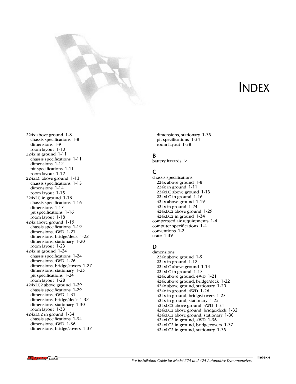 Index, Ndex | Dynojet 424xlc2: Pre-Installation Guide User Manual | Page 61 / 63