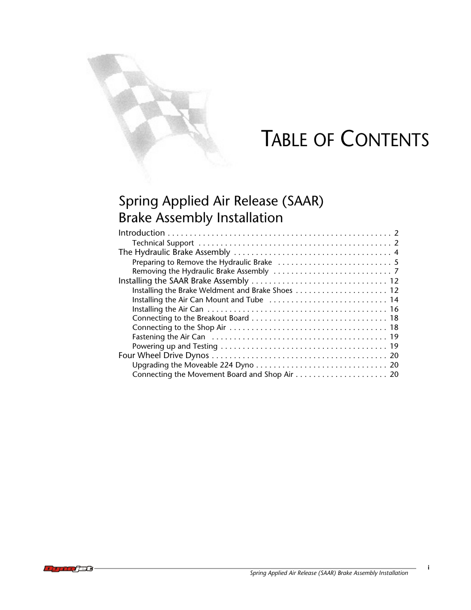 Dynojet Spring Applied Air Release (SAAR) Brake Assembly User Manual | Page 3 / 27