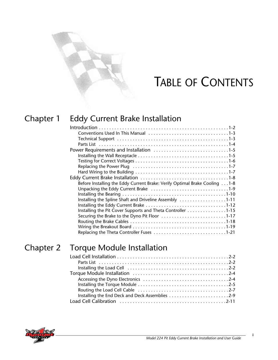 Dynojet 224: Pit Eddy Current Brake User Manual | Page 3 / 69