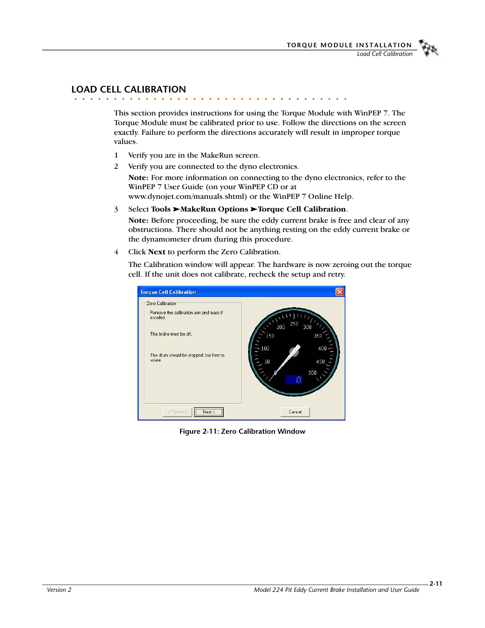 Load cell calibration | Dynojet 224: Pit Eddy Current Brake User Manual | Page 37 / 69