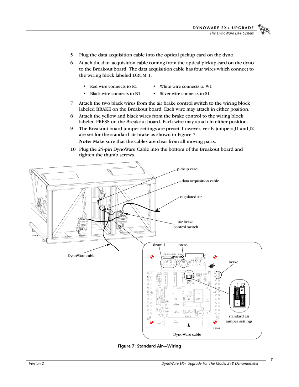 Figure 7: standard air—wiring | Dynojet 248x: DynoWare EX+ Upgrade User Manual | Page 13 / 22