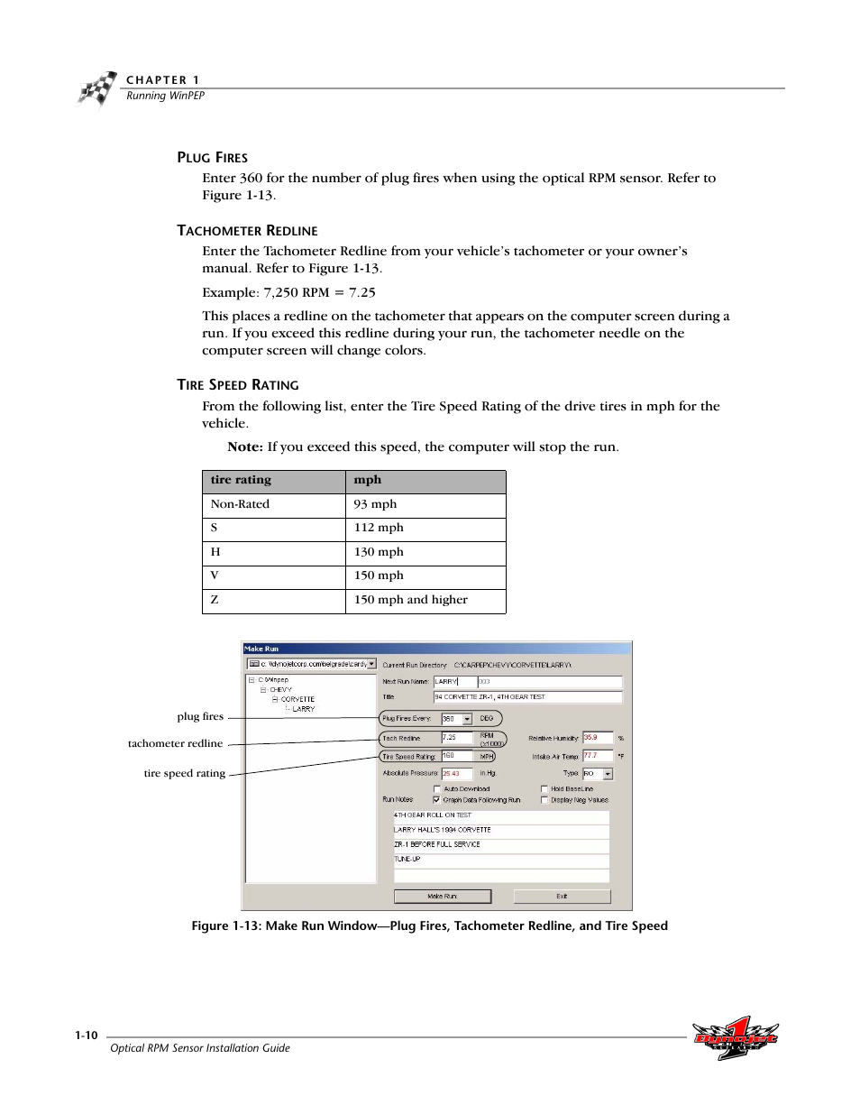 And tire speed | Dynojet Optical RPM Sensor User Manual | Page 16 / 22